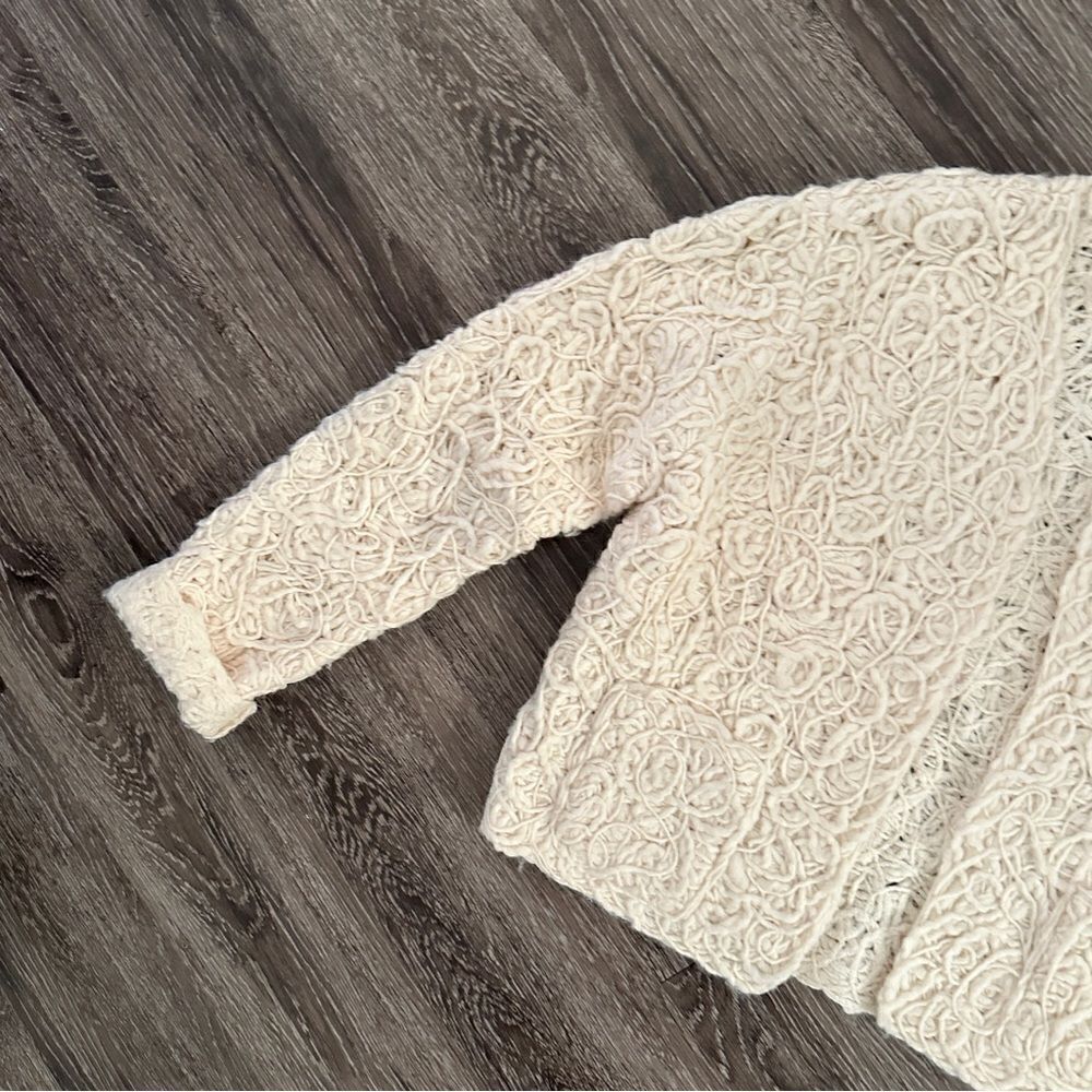 Chicos Textured Wool Open Sweater Jacket - Picture 3 of 6